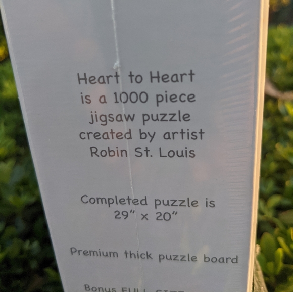 Puzzle Sunlit Studio Puzzles "Heart to Heart" 1,000 pieces - Picture 5 of 6